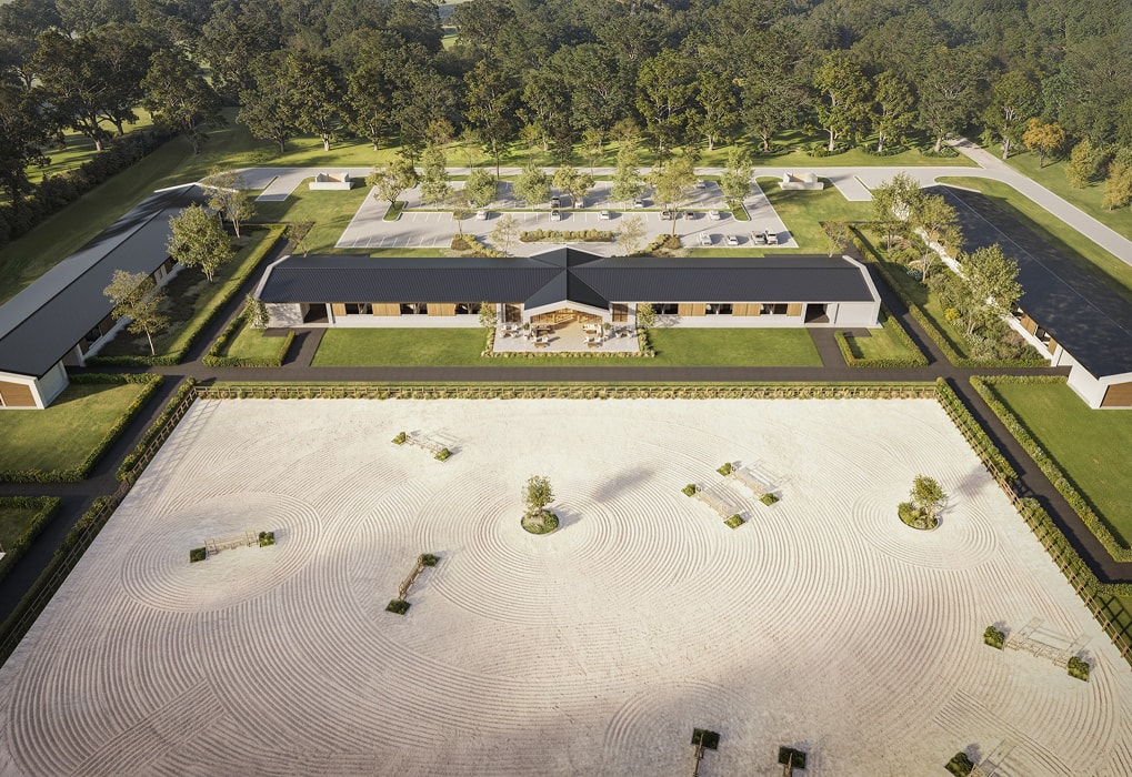 Arena de competencia del Club Hípico
